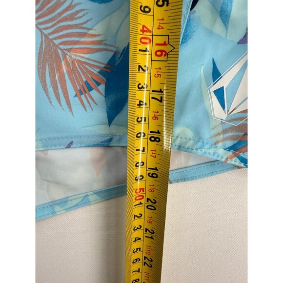 Volcom Manic 2 Board Shorts Mens 34 10" Blue Floral Swim Trunks - Picture 5 of 6